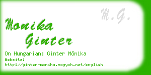 monika ginter business card